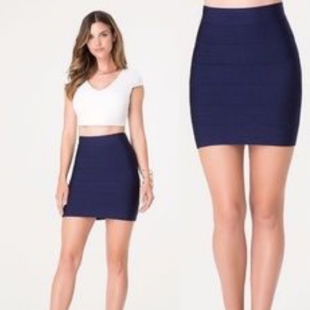 Bebe Bandage Mini Skirt